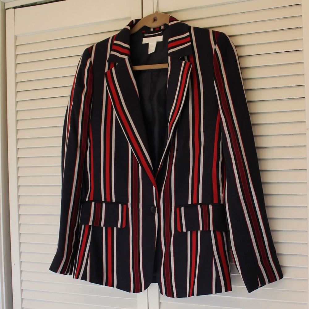 H&M striped blazer